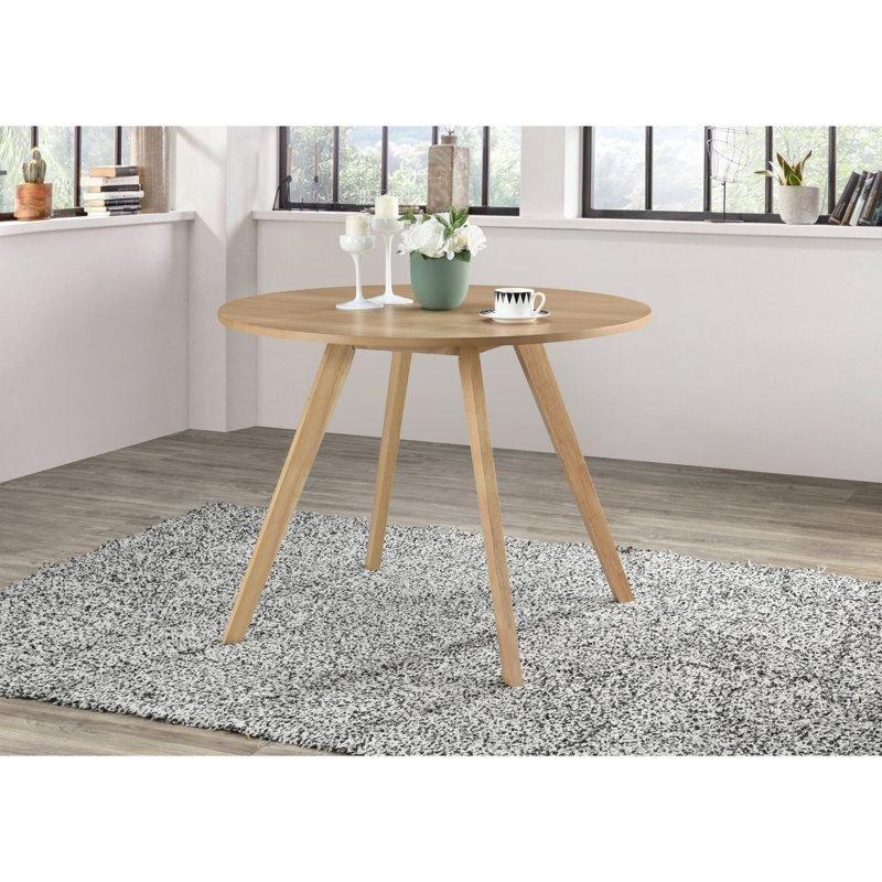 Endüstriyel Ahşap Yuvarlak Yemek Masası 100 cm - 83656