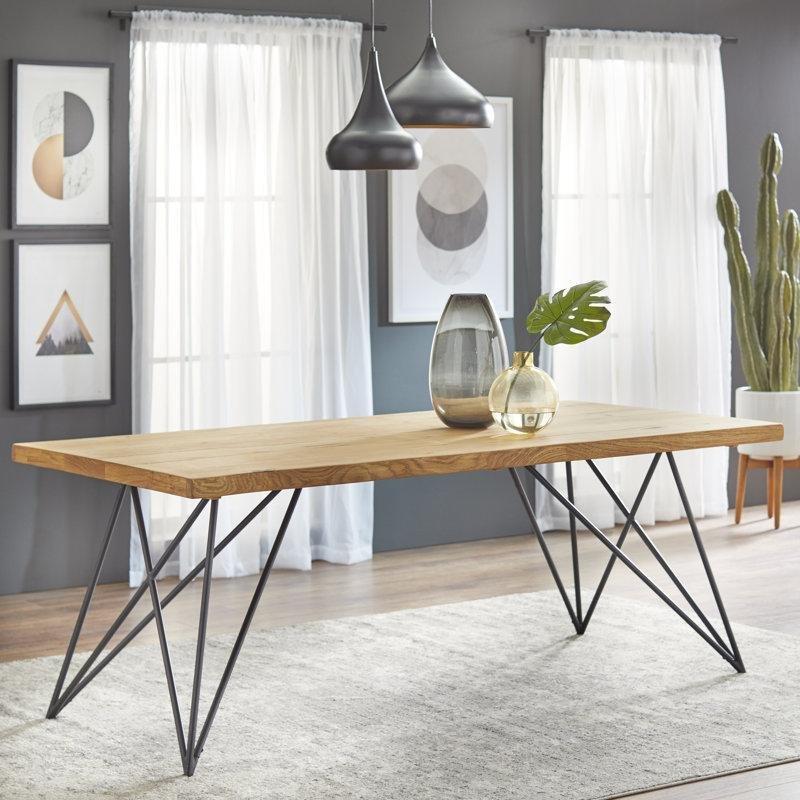 Endüstriyel Tasarımlı Masif Çam Kütük Yemek Masası 200x100x76 cm - 87826