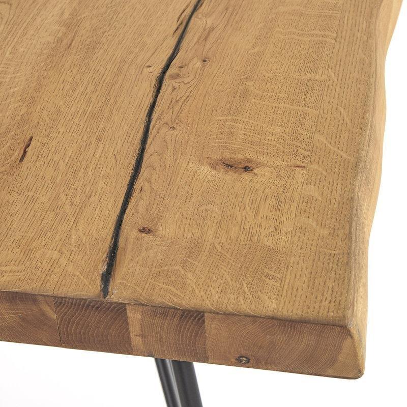Endüstriyel Tasarımlı Masif Çam Kütük Yemek Masası 200x100x76 cm - 87826