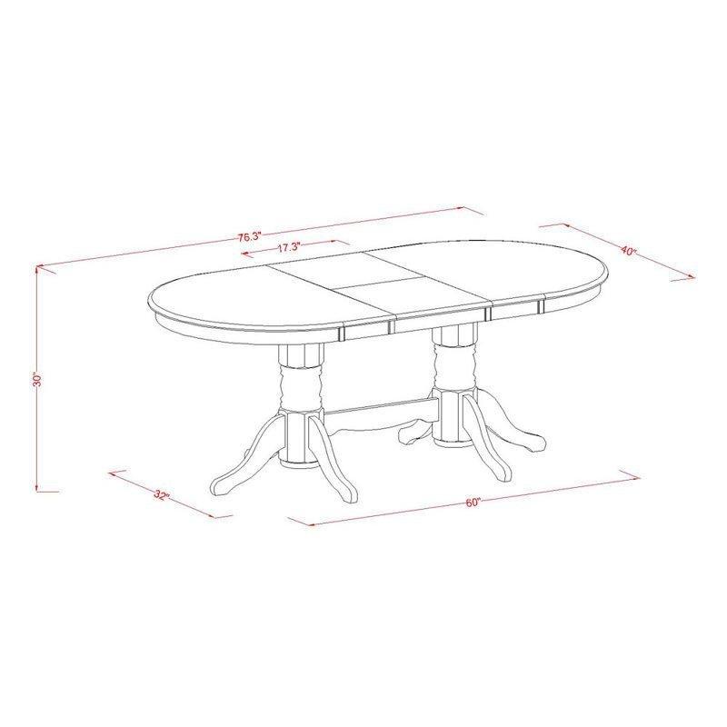 Espresso Rengi Endüstriyel Ahşap 9 Parçalı Açılır Mutfak Masası ve Keten Kumaş Sandalye Seti - 85180.0