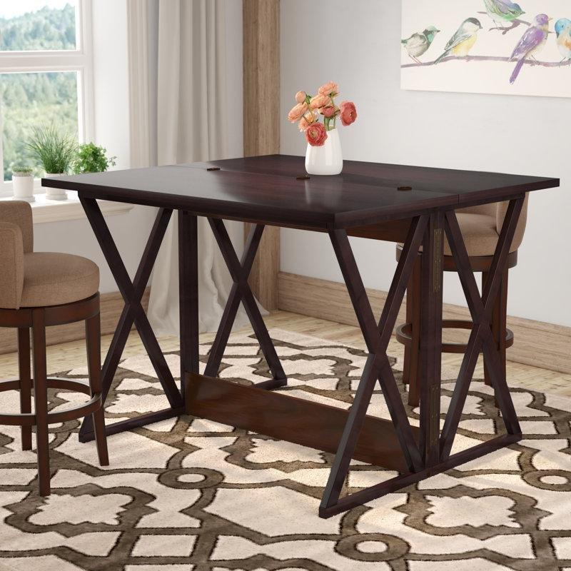 Espresso Rengi Katlanabilir Genişletilebilir Yemek Masası 117 cm - 86344