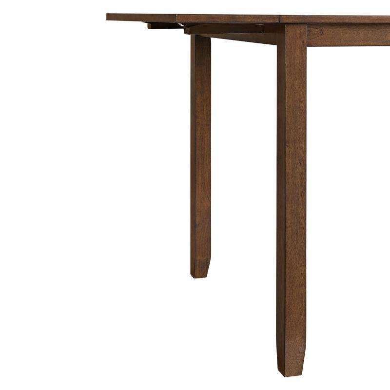 Espresso Rengi Masif Ahşap Açılır Yapraklı Küçük Mutfak Masası 122 cm ile 2 Sandalyeli Yemek Seti - 85579.0