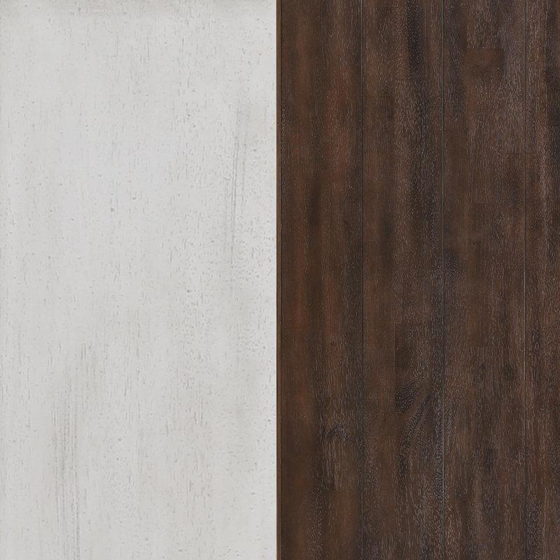 Genişletilebilir Country Yemek Masası 152-198-244 cm Beyaz-Kahverengi Masif Ahşap - 86107