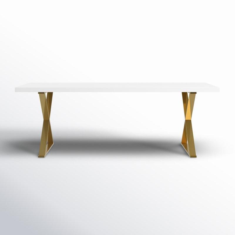 Gold X Ayaklı Dikdörtgen Yemek Masası 220 cm - 86899