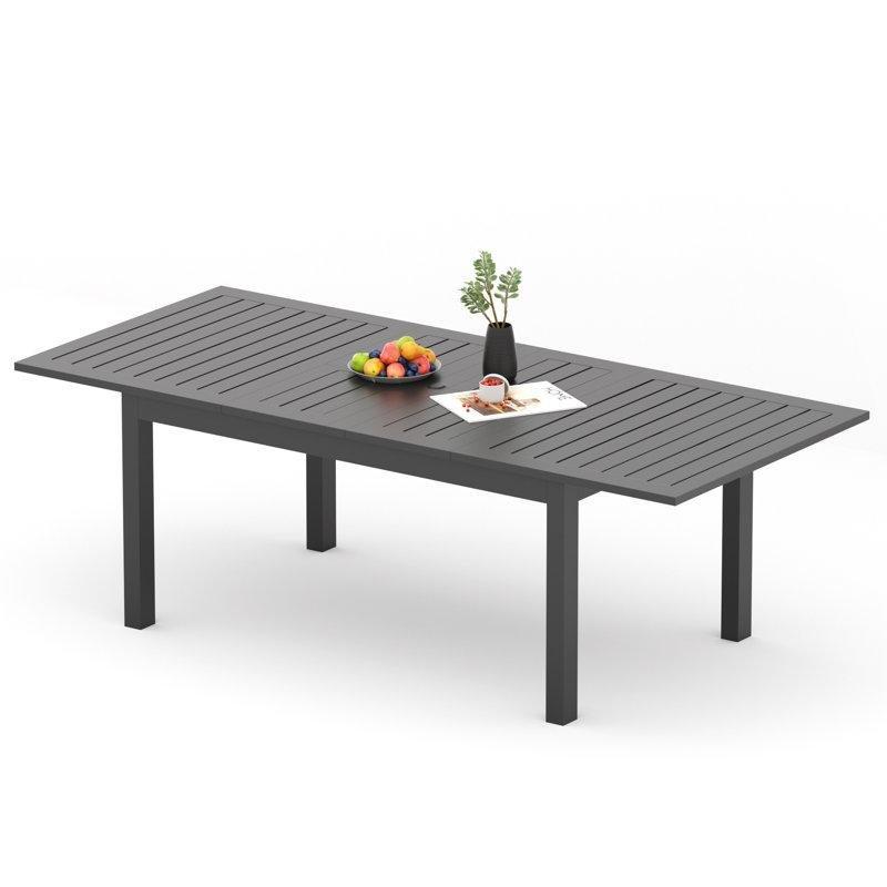 Gri Alüminyum Genişletilebilir Bahçe Yemek Masası 233 cm - 84490