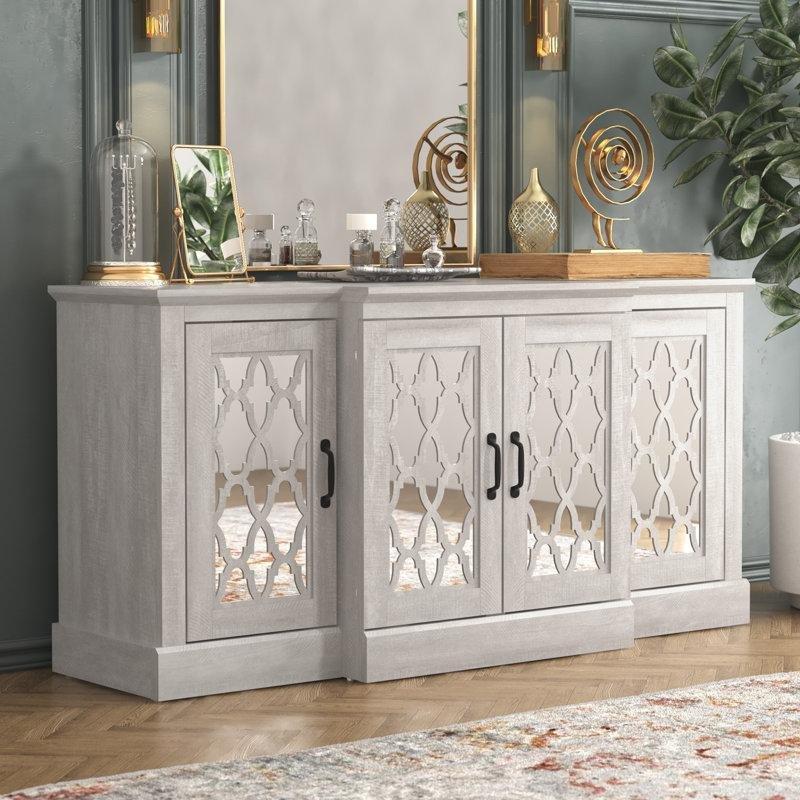 Gri Endüstriyel Ahşap 4 Kapılı Aynalı Konsol Takımı 154 cm - 88480 Gri Endüstriyel Ahşap 4 Kapılı Aynalı Konsol Takımı 154 cm - 88480