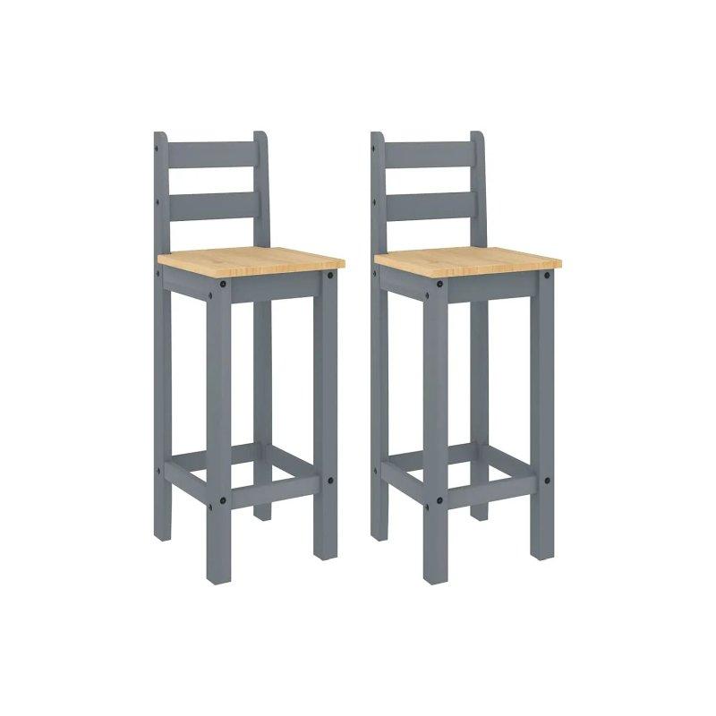 Gri Endüstriyel Ahşap Bar Masası 37x107 cm - 88639