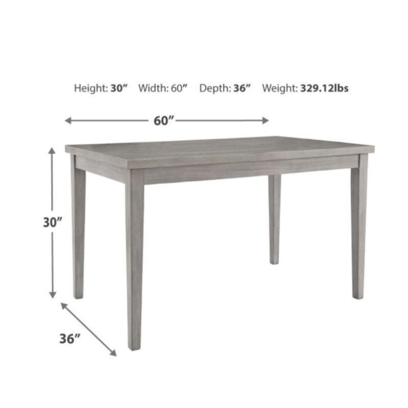Gri Endüstriyel Ahşap Dikdörtgen Yemek Masası 152x91x76 cm - 87640