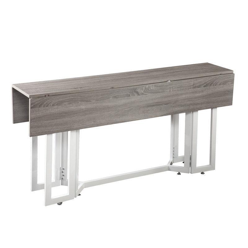 Gri Endüstriyel Ahşap Katlanabilir Yemek Masası 160x80 cm - 86272