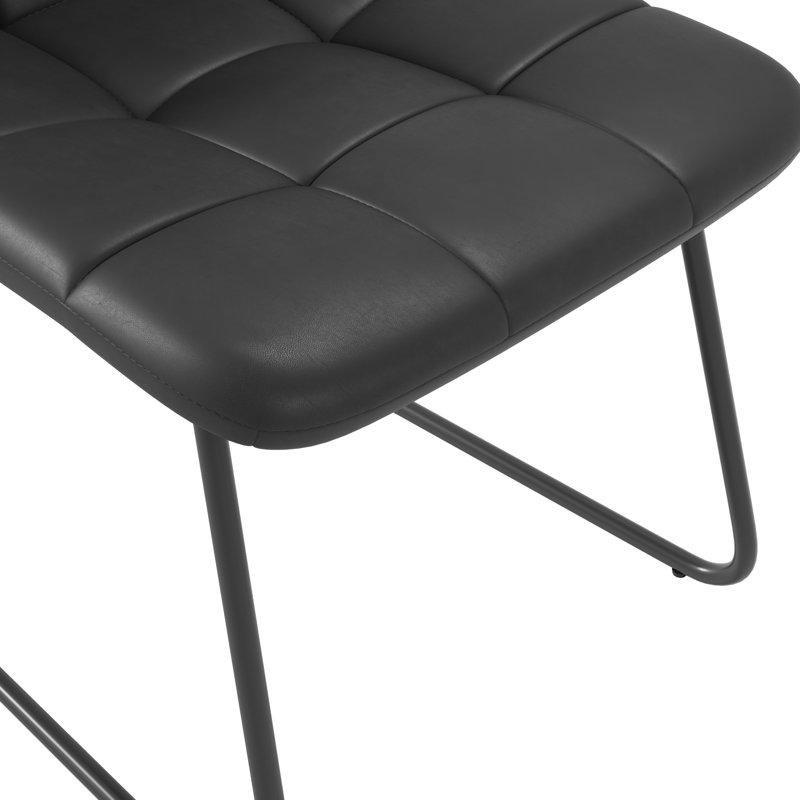 Gri Endüstriyel Ahşap Yuvarlak Mutfak Masası 117 cm Çapında 4 Siyah Deri Sandalyeli Set - 85831.0