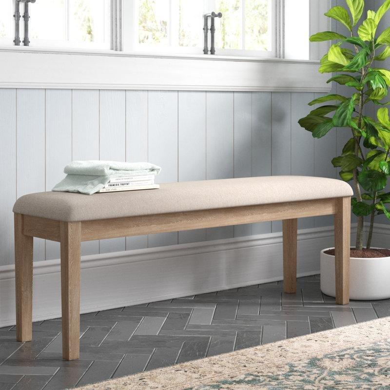 Gri Kumaşlı Kare Ayaklı Yemek Masası Bench 127x36x48 cm - 88309 Gri Kumaşlı Kare Ayaklı Yemek Masası Bench 127x36x48 cm - 88309