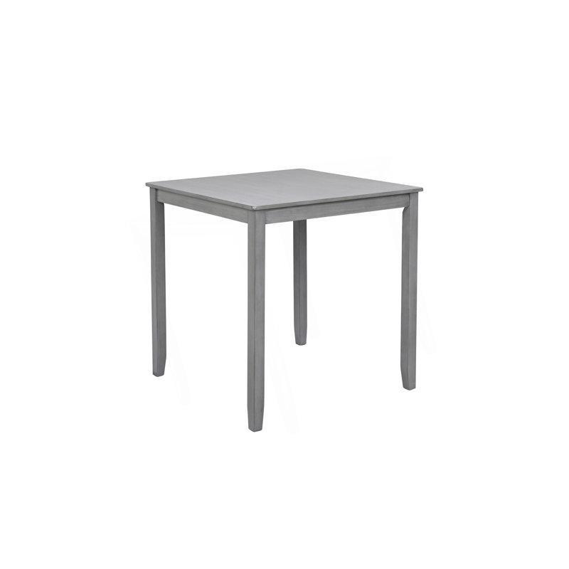 Gri Masif Ahşap Kare Yemek Masası 88x88 cm - 87559