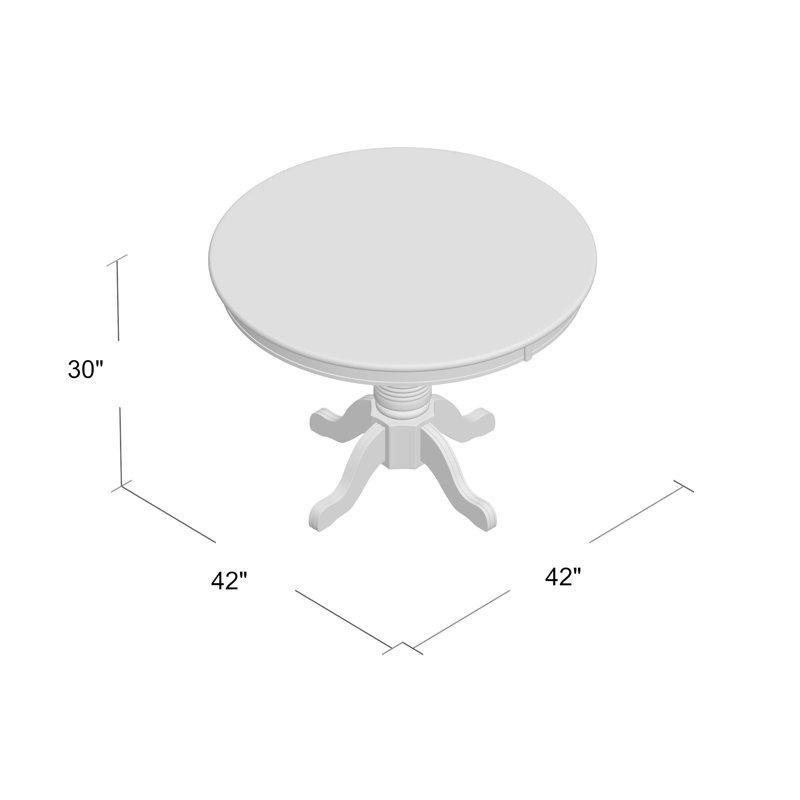 Gri Masif Ahşap Yuvarlak Yemek Masası 107 cm - 87010