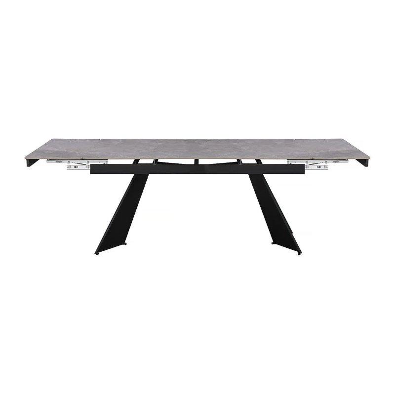 Gri Mermerli Seramik Genişletilebilir Yemek Masası 240x90 cm - 87178