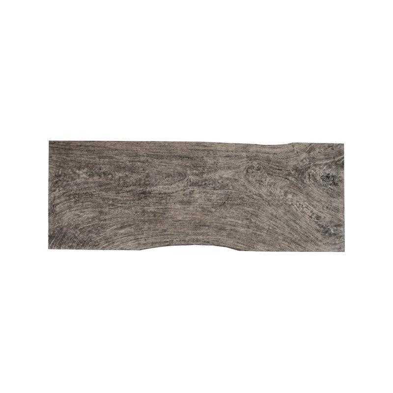 Gri Taş Renginde Masif Ahşap Genişletilebilir Kütük Yemek Masası 274 cm - 87910