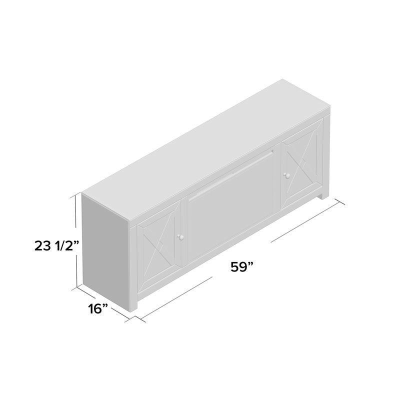 Gümüş Aynalı Şömineli TV Ünitesi 150 cm - 83092