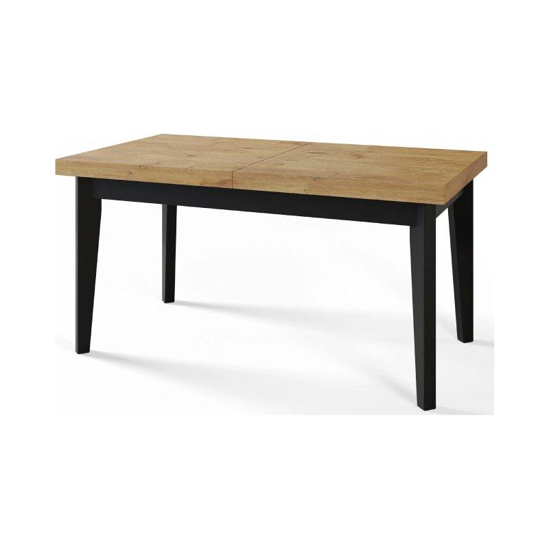 Halifax Açılır Yemek Masası 120-160 cm Siyah Ahşap Ayaklı - 83305
