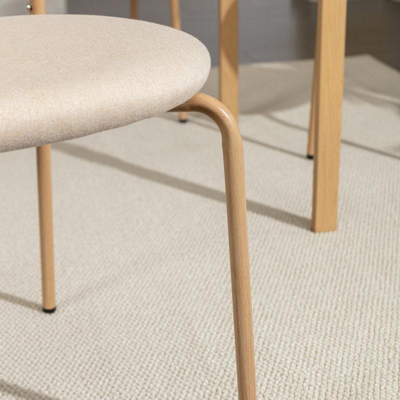 Hasırlı Tasarımlı Bohem Yemek Masası 120 cm Cam Tablalı 4 Sandalyeli Set - 83572