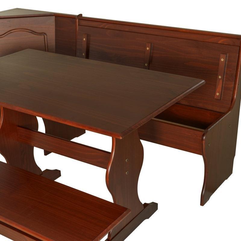 Jiles Masif Çam Ahşap 5 Kişilik Köşe Mutfak Masası Gizli Depolama Alanı ile 110x44x30 cm - 88732