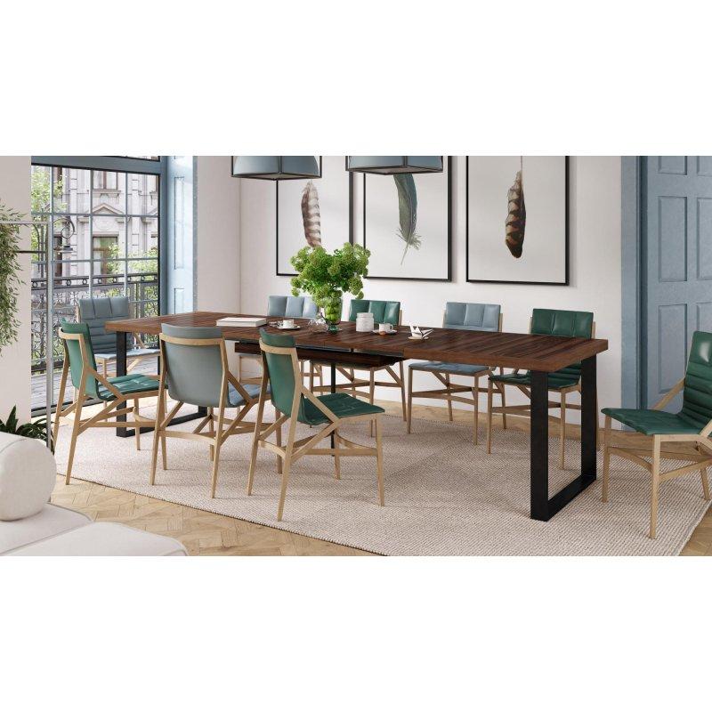 Kahverengi Endüstriyel Açılır Yemek Masası 160-310 cm - 83788