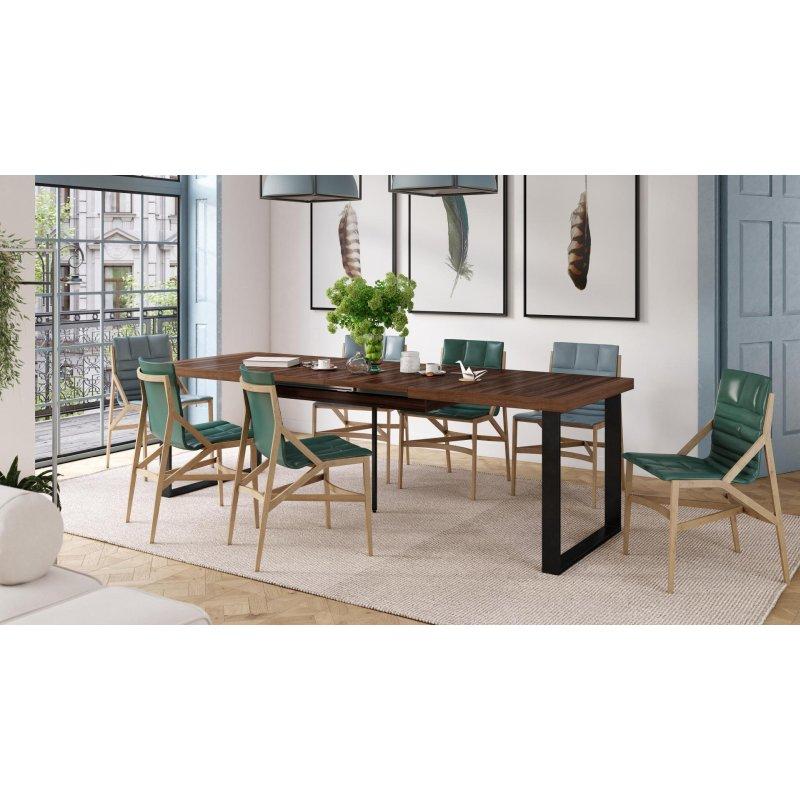 Kahverengi Endüstriyel Açılır Yemek Masası 160-310 cm - 83788