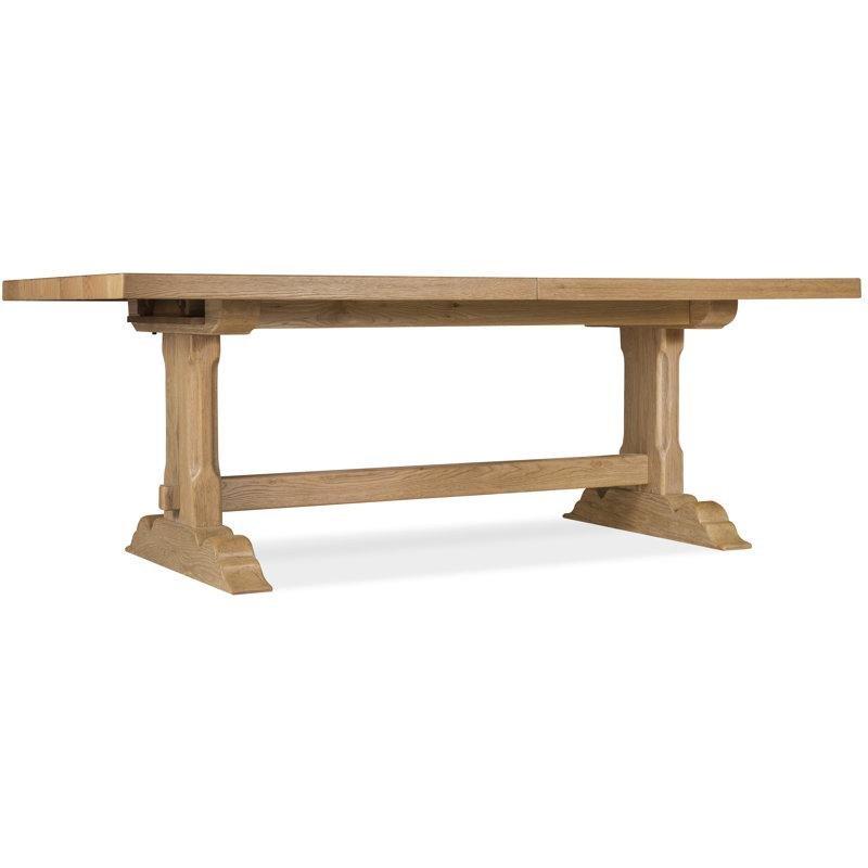 Kahverengi Masif Ahşap Açılır Yemek Masası 218 cm - 85969