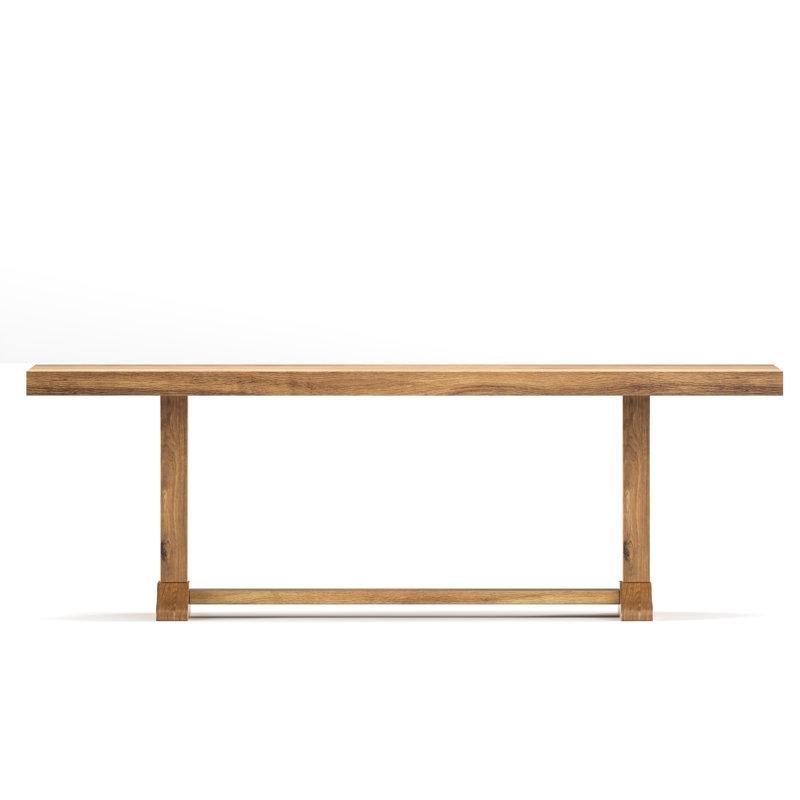 Kahverengi Masif Ahşap I Ayaklı Yemek Bench 120 cm - 88279