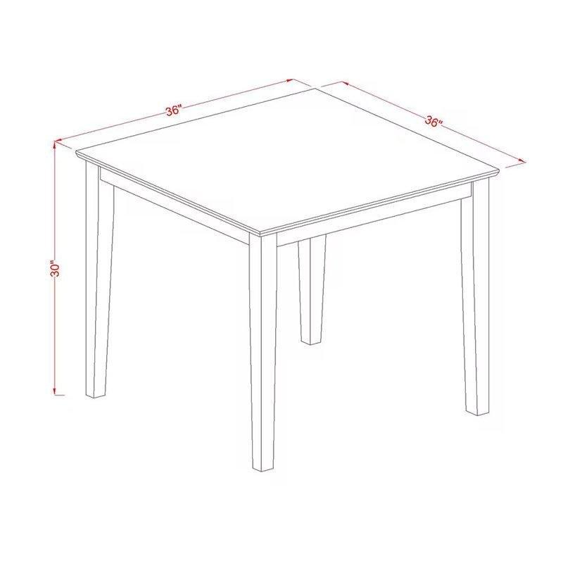 Kare Mahogani Yemek Masası 4 Sandalyeli 92x92 cm Yemek Seti - 85627.0