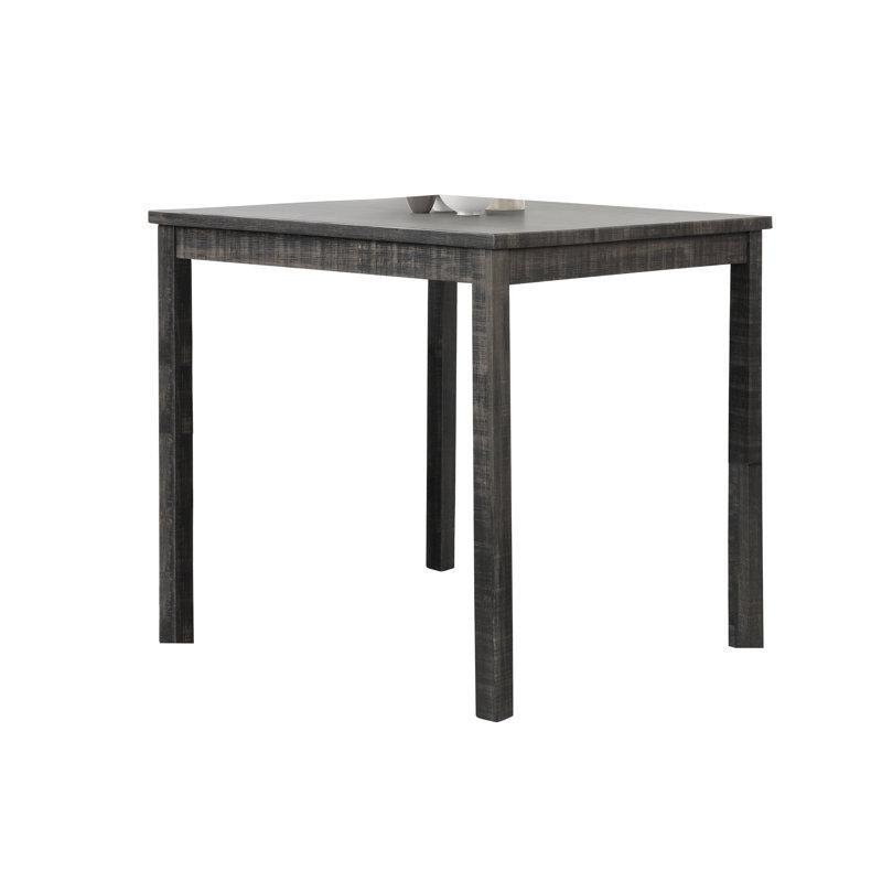 Kare Siyah Endüstriyel Ahşap Kütük Yemek Masası 91 cm - 87907