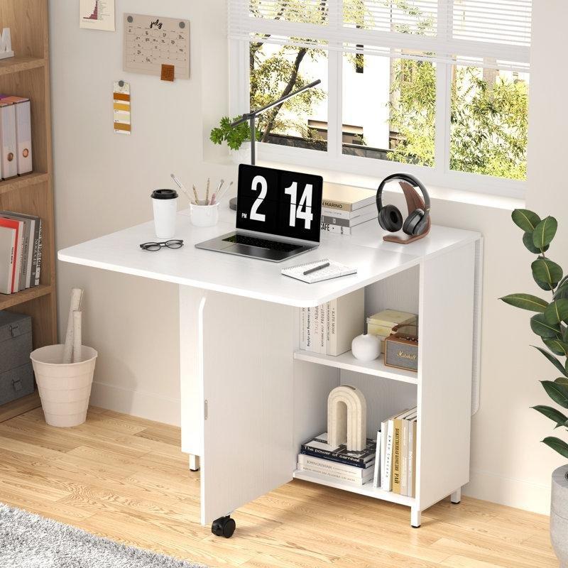 Katlanabilir Açılır Yemek Masası 130 cm Çekmeceli MDF - 86275