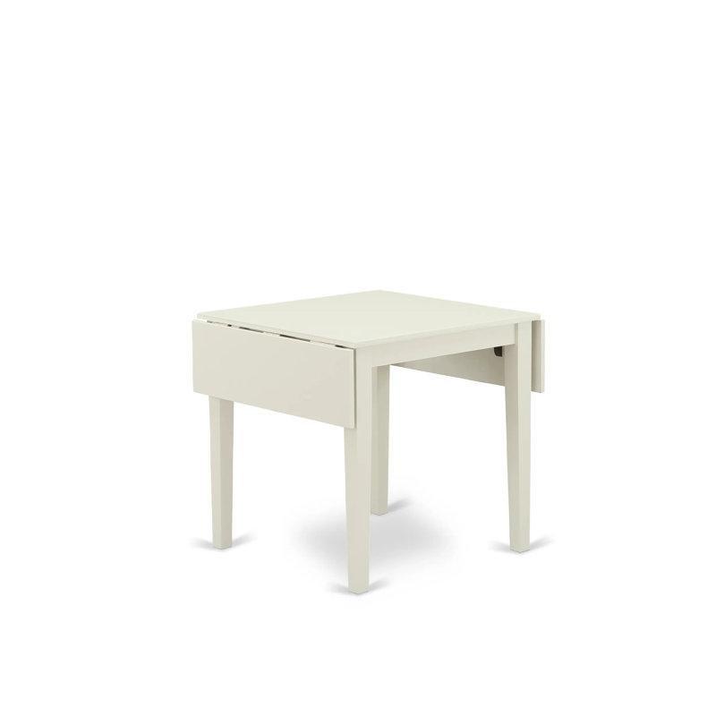 Katlanır Mutfak Masası 2 Kişilik Beyaz Keten Kumaş Sandalyeli 122 cm - 85432.0