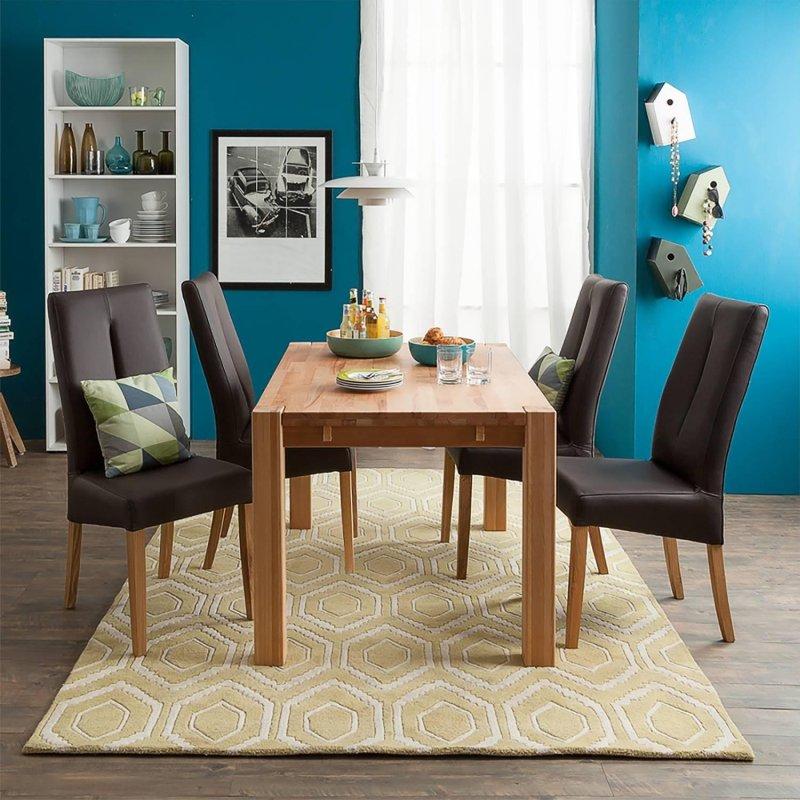 Kernbuche Masif Ahşap 200x100 cm Açılır Yemek Masası - 83806