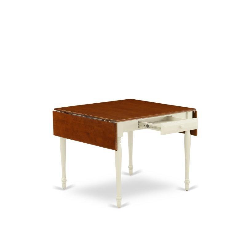 Kiraz ve Krem Renkli Katlanır Mutfak Masası 137x91 cm Dört Sandalyeli Yemek Seti - 85453.0