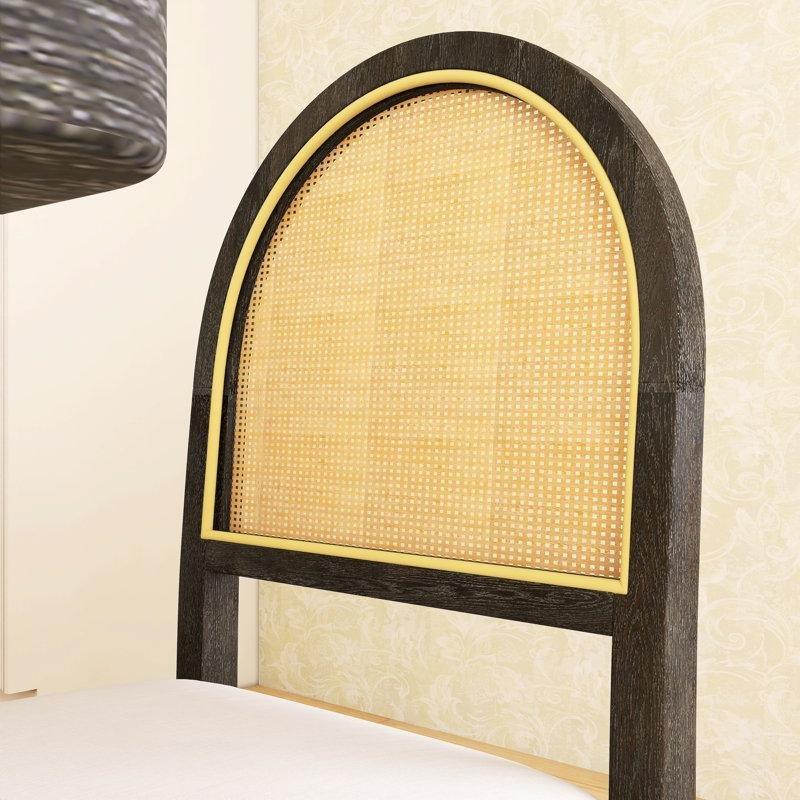 Kırsal Tasarımlı Espresso Rengi Rattan Yemek Masası Takımı 152x91x76 cm - 88186