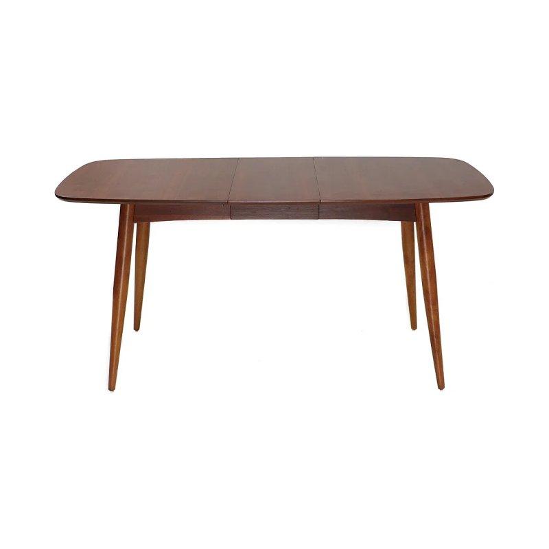 Koyu Ceviz Renkli Genişletilebilir Dikdörtgen Yemek Masası 129-160 cm - 87163