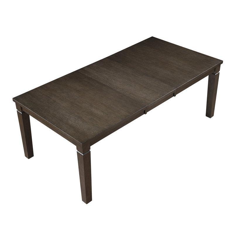 Koyu Espresso Rengi Çıkartılabilir Yapraklı Katlanır Yemek Masası 107 cm - 87718