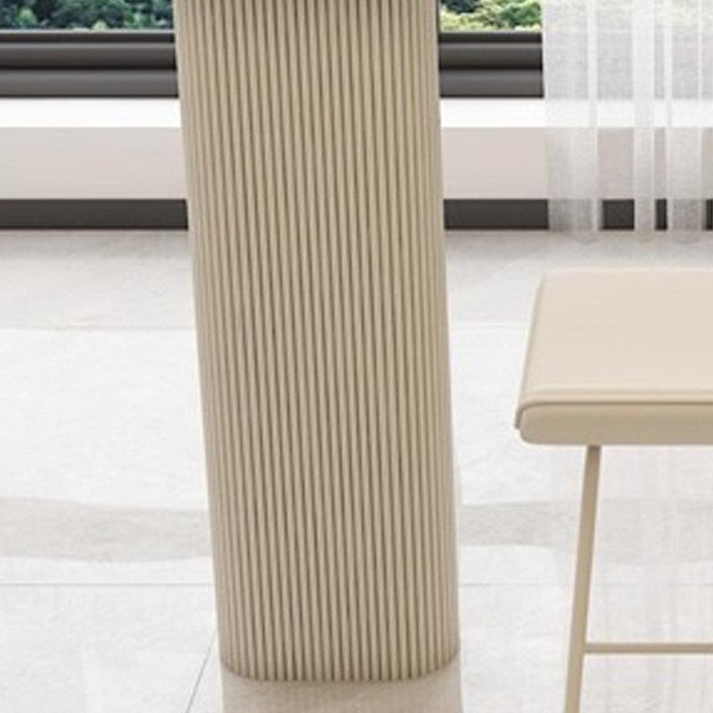 Krem Renkli Granit Tablalı 8 Kişilik Yemek Masası 105 cm - 84223