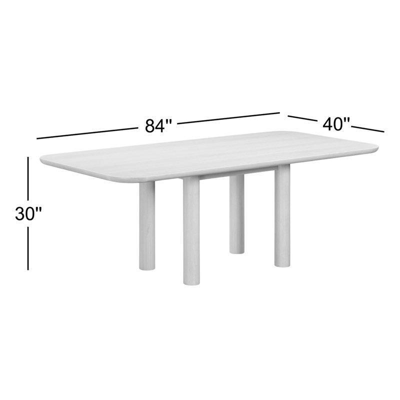 Krem Tonlu Kül Ağacı Dikdörtgen Yemek Masası 213 cm - 87307