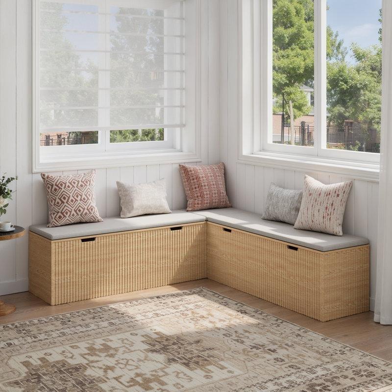 L Şekilli Saklama Bölmeli Beige Mutfak Masası 160x160 cm - 88714
