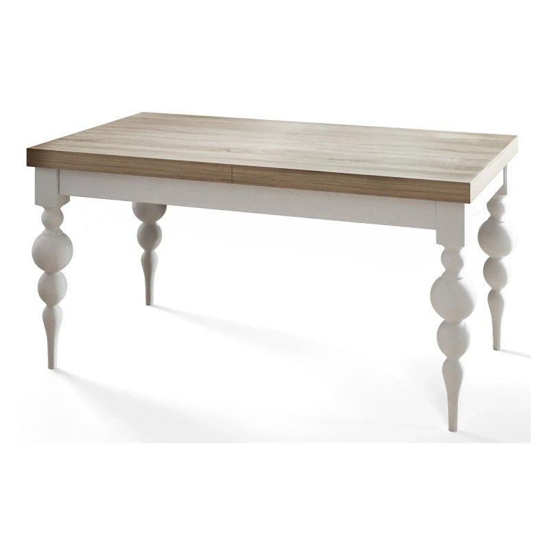 Lancelot Renkli Açılır Yemek Masası 170-250 cm Beyaz Ayaklı - 83311