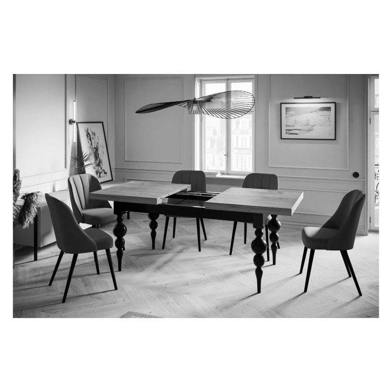 Lancelot Renkli Açılır Yemek Masası 170-250 cm Beyaz Ayaklı - 83311