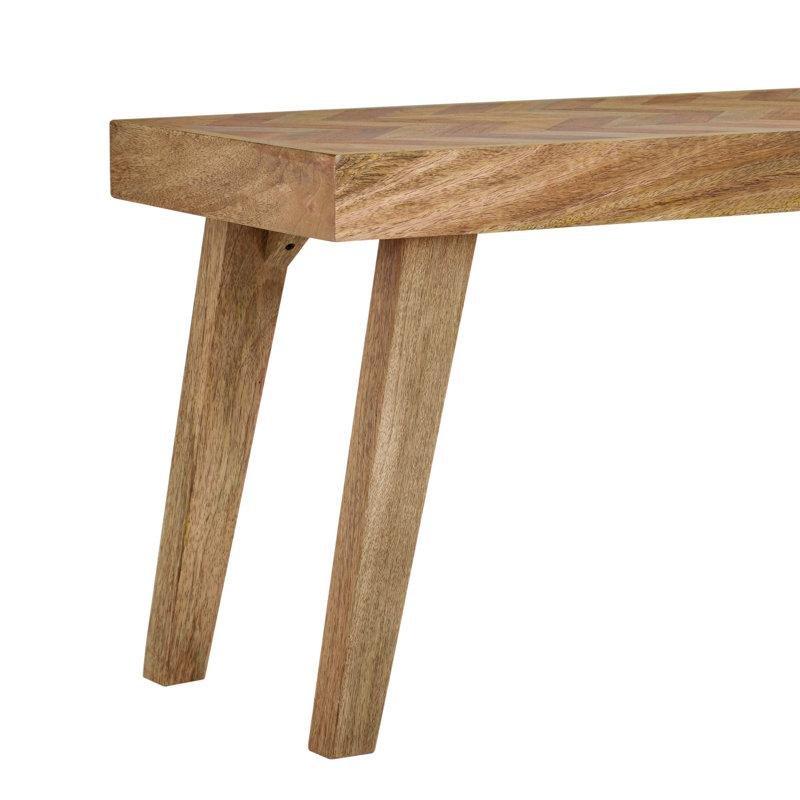 Mango Ağacı Elmas Desenli Yemek Masası Bench 122x36x46 cm - 88255