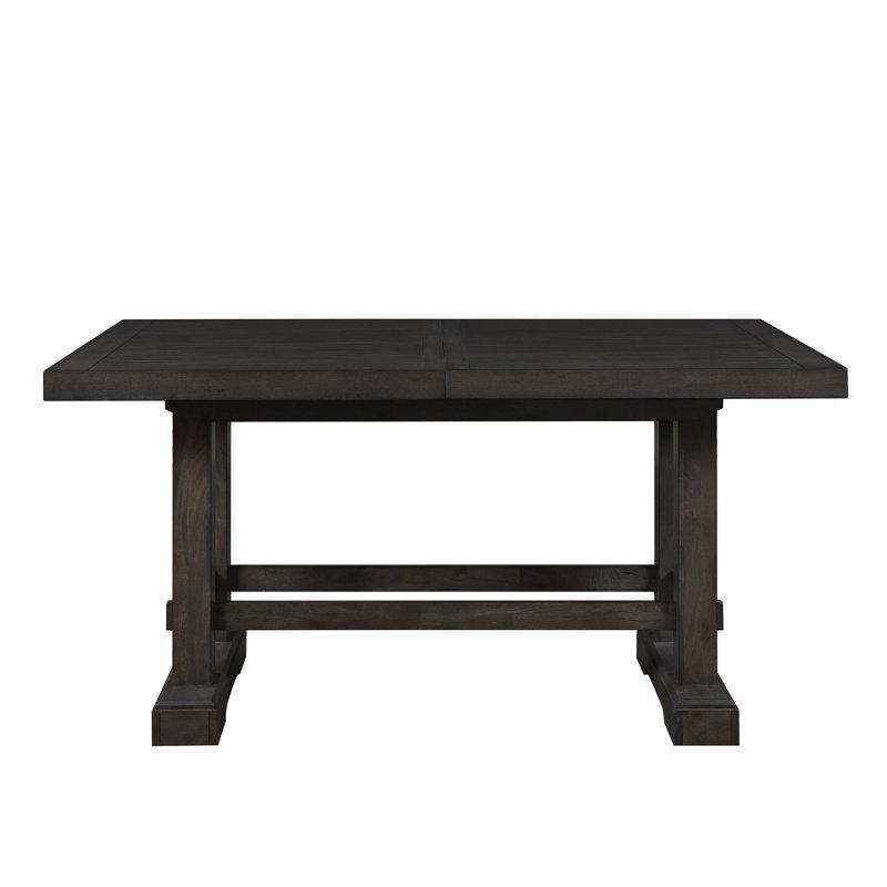 Mango Ahşap Çift Ayaklı Genişletilebilir Yemek Masası 72x108 cm Espresso - 83419