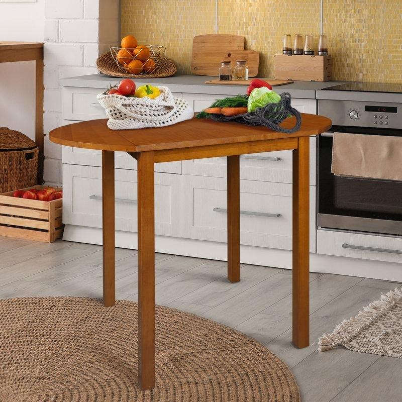 Masif Ahşap Antika Ceviz Katlanır Yemek Masası 100x59 cm - 87670