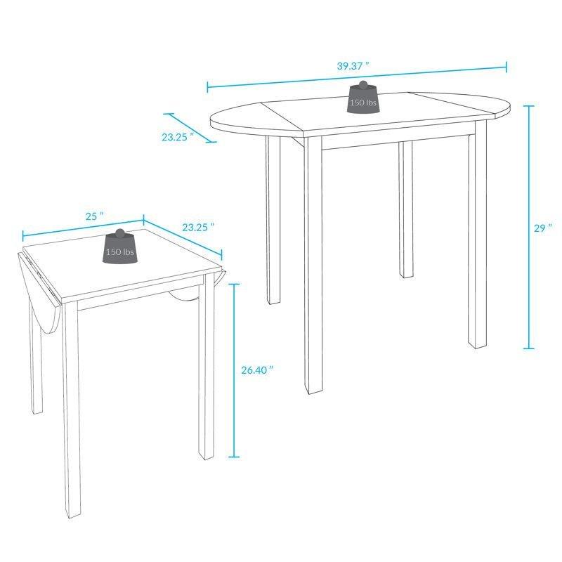 Masif Ahşap Antika Ceviz Katlanır Yemek Masası 100x59 cm - 87670