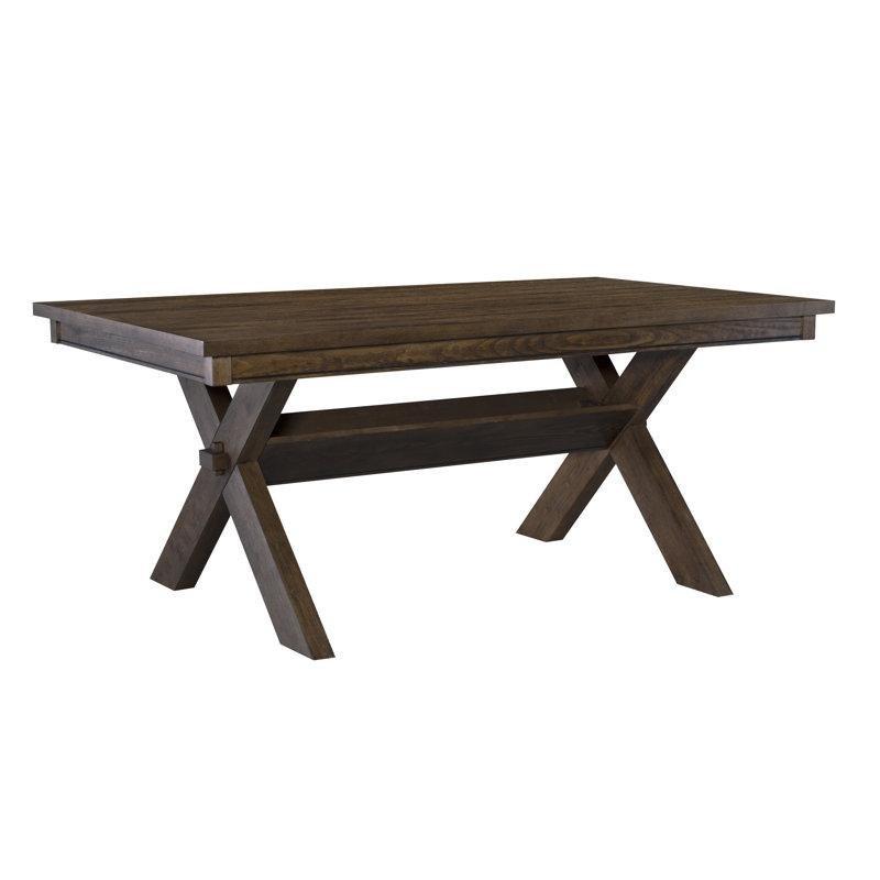 Masif Ahşap Çiftçi Tarzı Gri Yemek Masası 178 cm - 87001