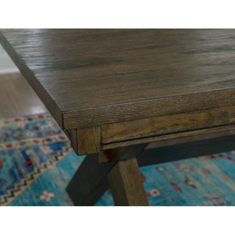 Masif Ahşap Çiftçi Tarzı Gri Yemek Masası 178 cm - 87001