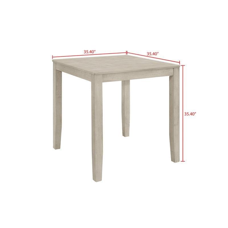 Masif Ahşap Kare Yemek Masası 90x90 cm Doğal Ahşap Görünümlü - 87541