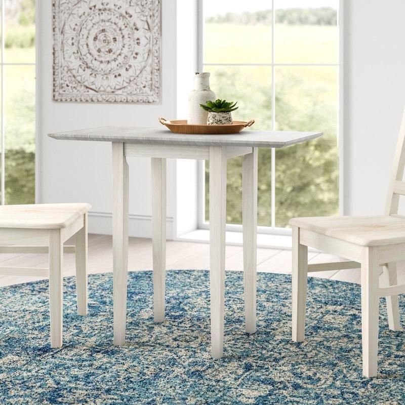 Masif Ahşap Katlanır Yemek Masası 92 cm Genişlik Açılabilir Yapraklı - 87664