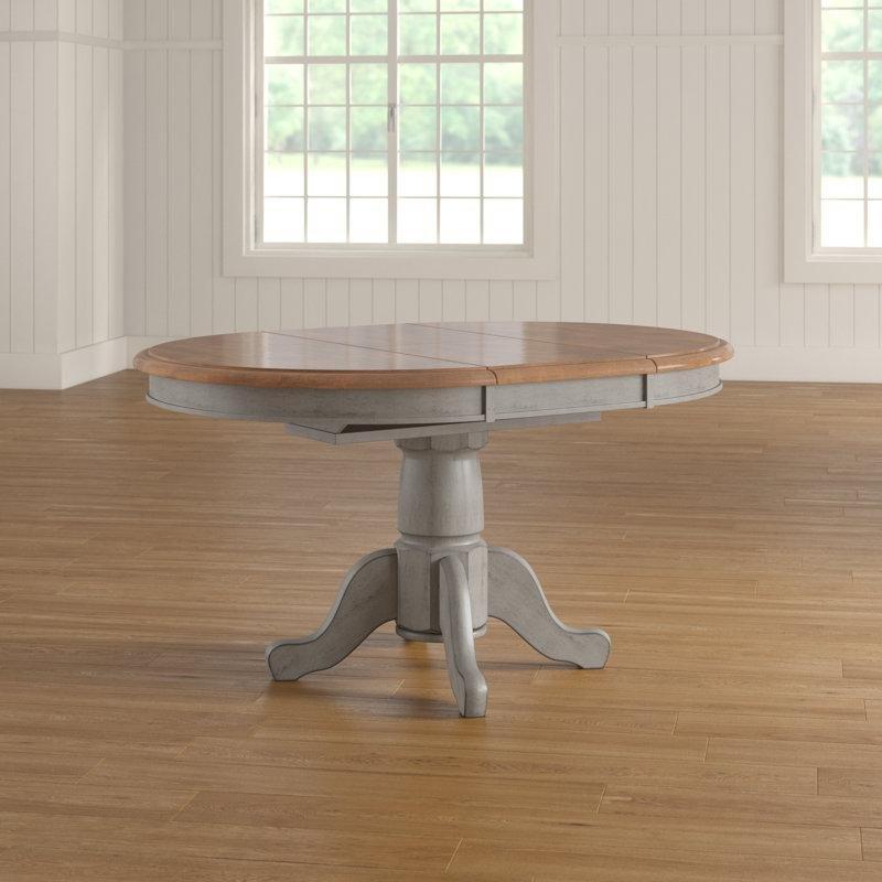 Masif Ahşap Oval Yemek Masası 107x145 cm Kahverengi - 87004